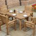 wooden garden table and chairs